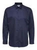 Ethan slim skjorte - dark blue sold by Brando