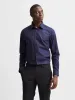Ethan slim skjorte - dark blue sold by Brando