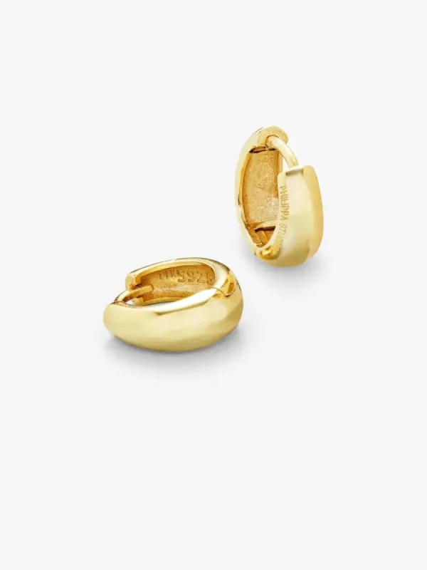 Dome Hoops Medium - 18 Karat Forgylt sold by Brando