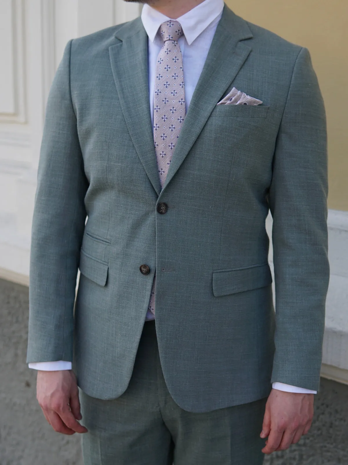 Oasis lin blazer - light green melange sold by Brando product image thumbnail 2