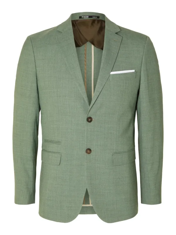 Oasis lin blazer - light green melange made by Selected