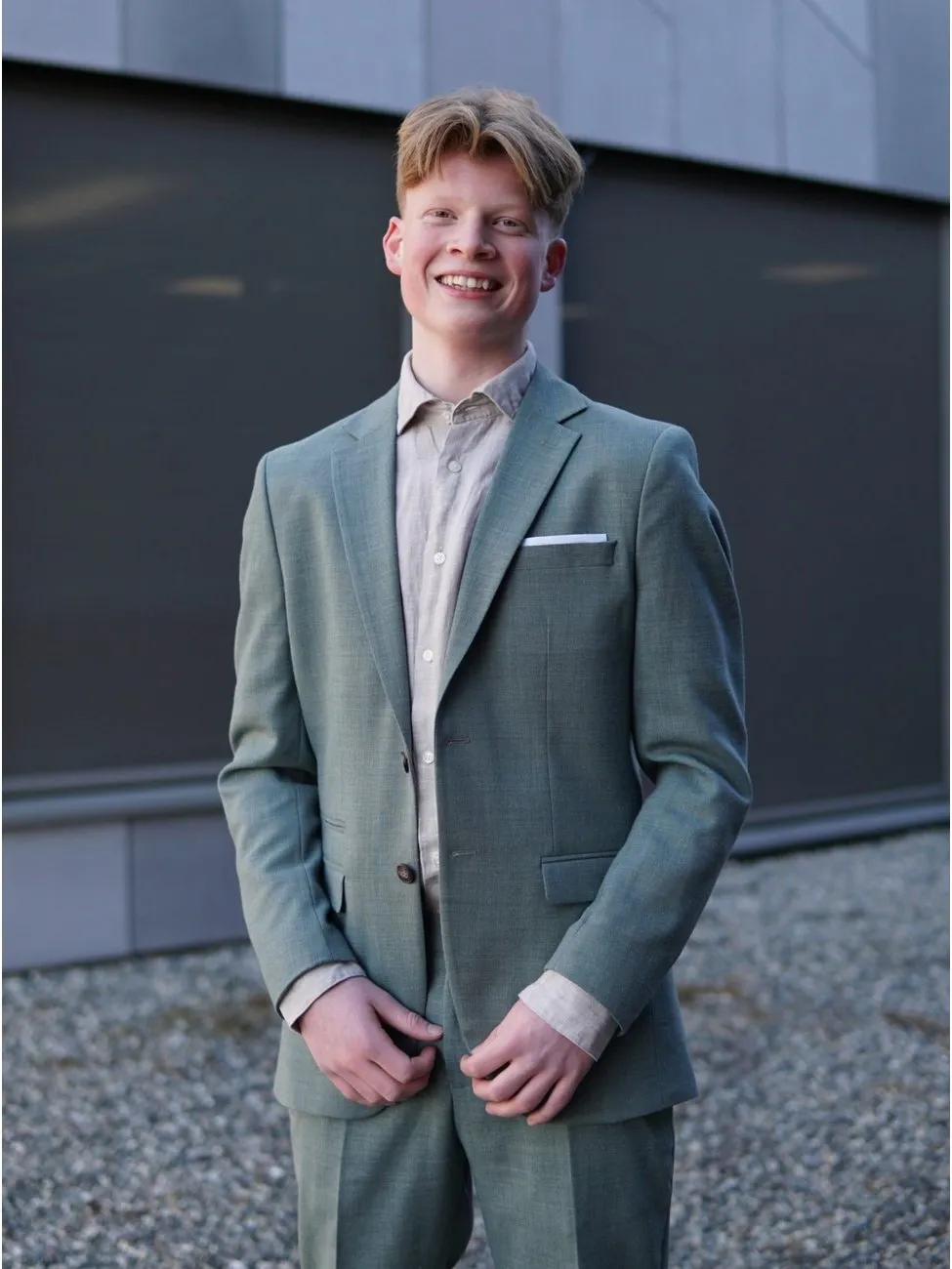 Oasis lin blazer - light green melange sold by Brando product image thumbnail 3