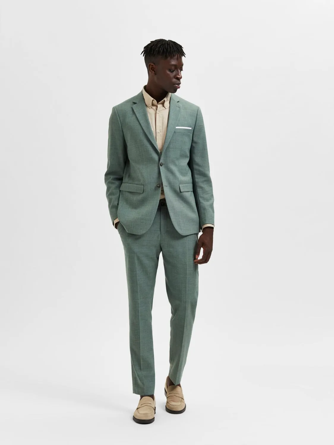 Oasis lin blazer - light green melange sold by Brando product image thumbnail 5