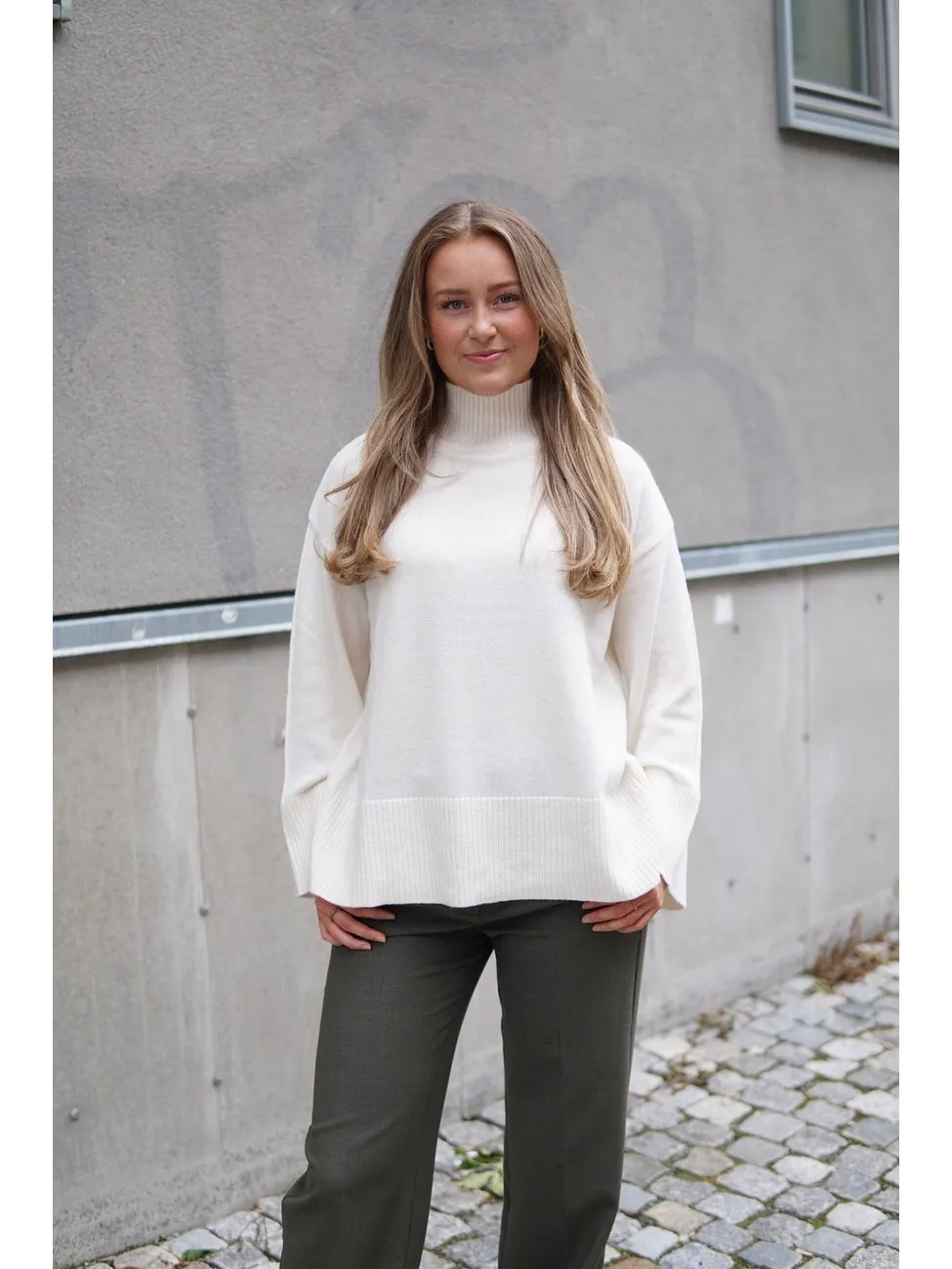 BABETTE KNIT PULLOVER genser - Star White sold by Brando product image thumbnail 4