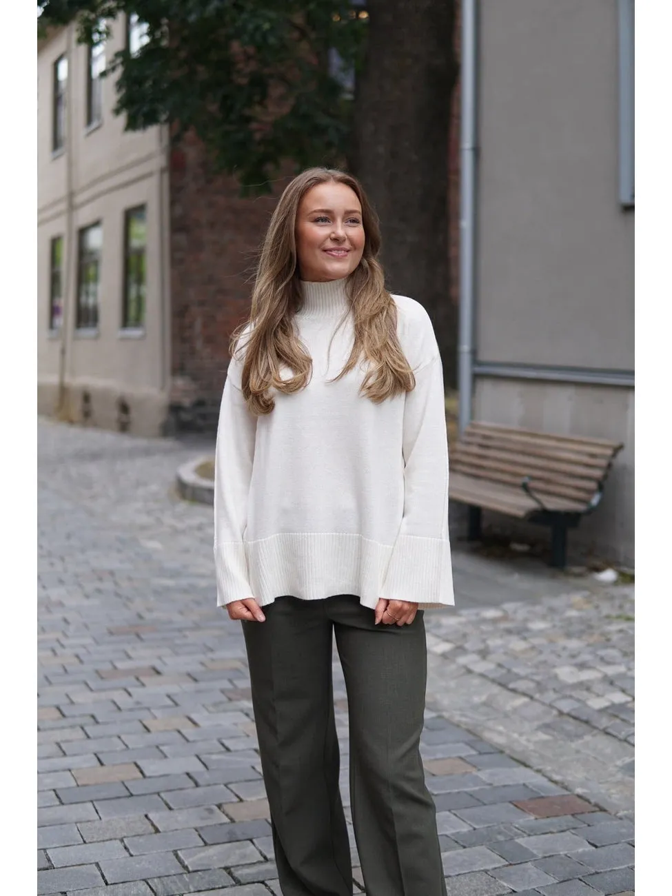 BABETTE KNIT PULLOVER genser - Star White sold by Brando product image thumbnail 3