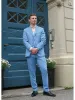 Oasis lin dressbukse - light blue sold by Brando