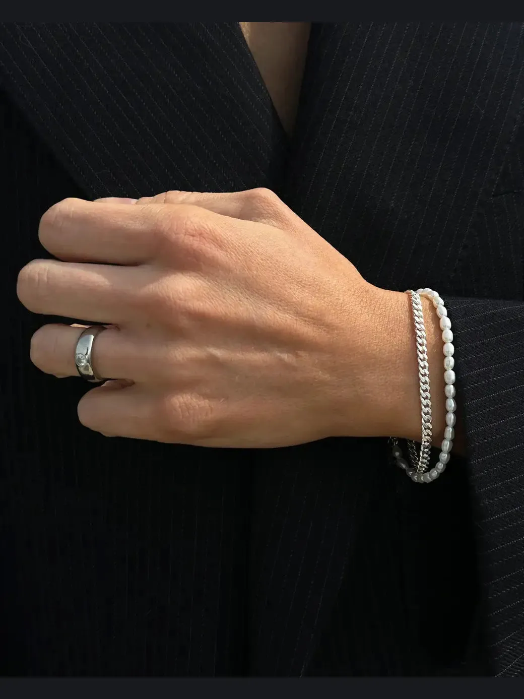 Curb armbånd 17 - 925 sterling sølv sold by Brando product image thumbnail 4