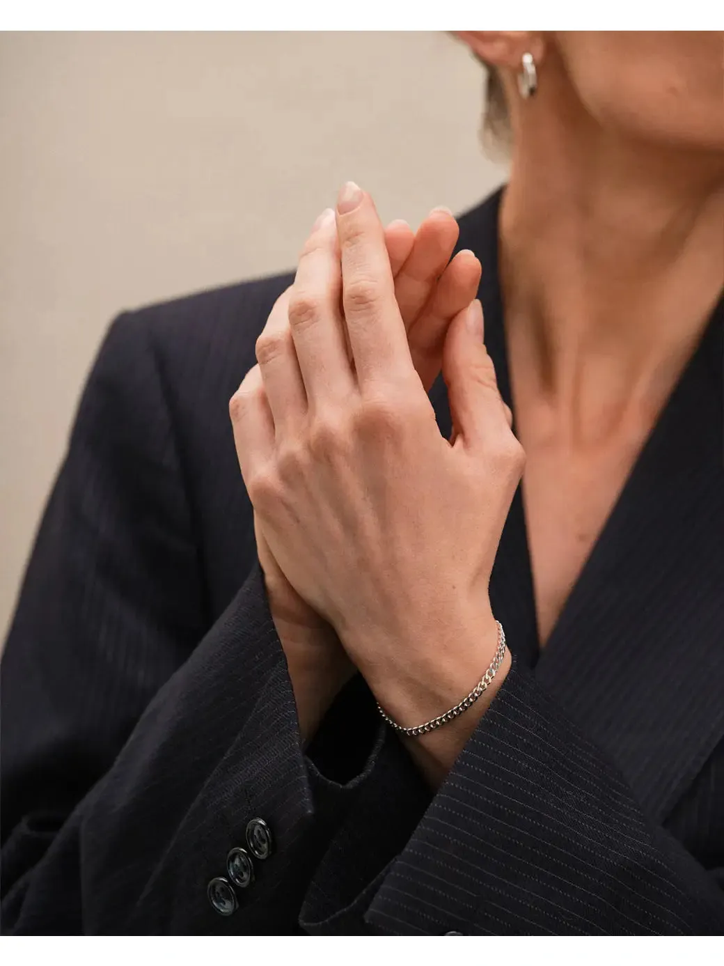 Curb armbånd 17 - 925 sterling sølv sold by Brando product image thumbnail 2