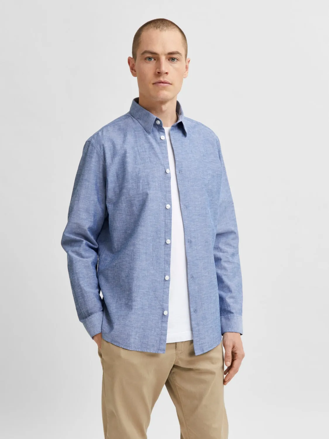 Regnew linskjorte - medium blue denim sold by Brando product image thumbnail 3