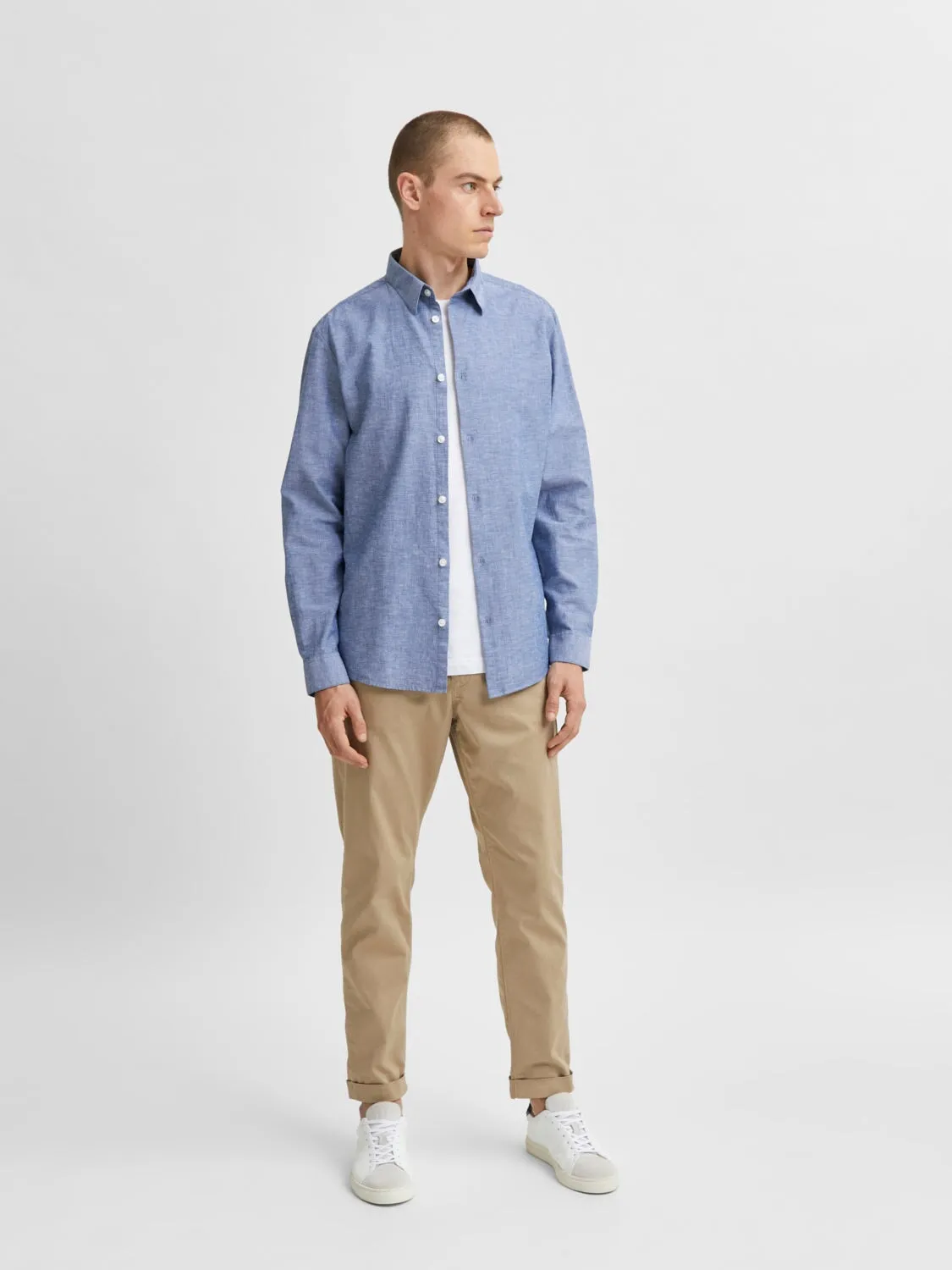 Regnew linskjorte - medium blue denim sold by Brando product image thumbnail 4