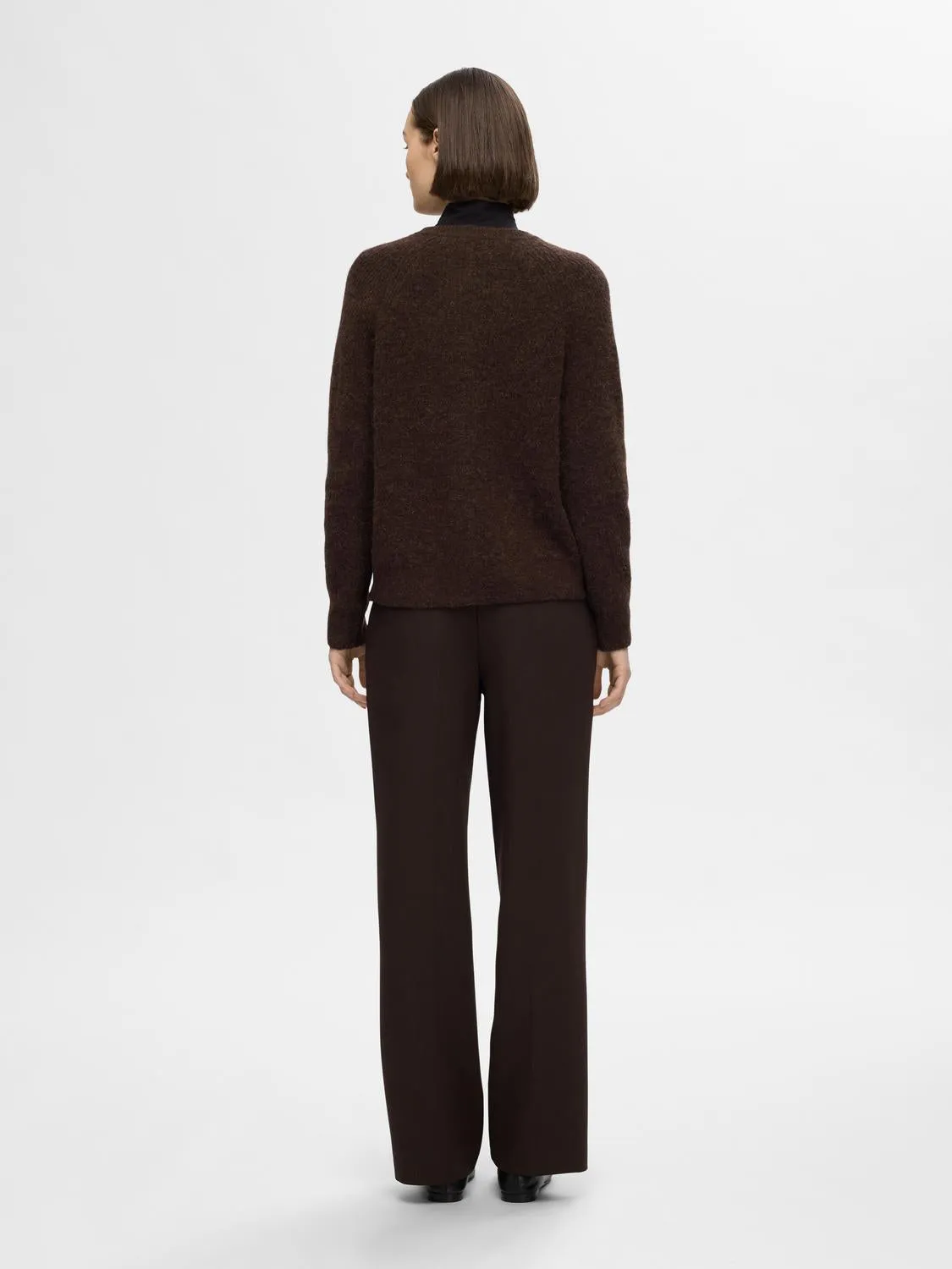 LULU KNIT SHORT CARDIGAN - Coffee Bean sold by Brando product image thumbnail 5