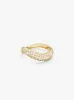 Wave Pave Ring 52 - 18 Karat Forgylt Sterling Sølv sold by Brando