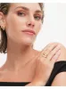 Wave Pave Ring 52 - 18 Karat Forgylt Sterling Sølv sold by Brando