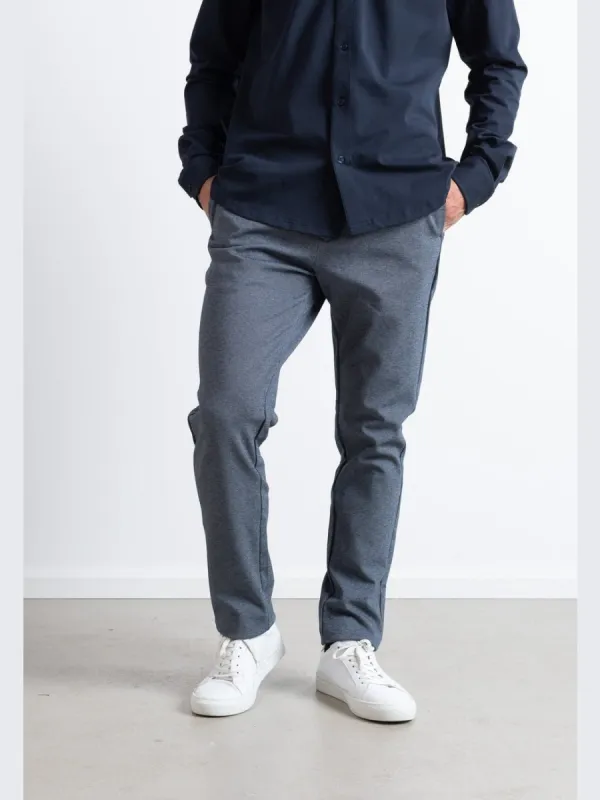 Milano jersey bukse - denim melange sold by Brando