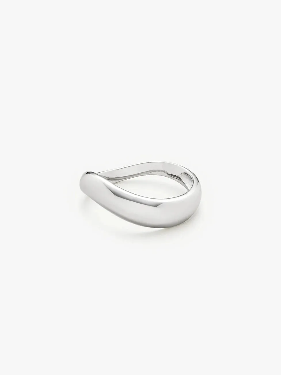 Wave ring 56 - 18 karat forgylt sterling sølv sold by Brando