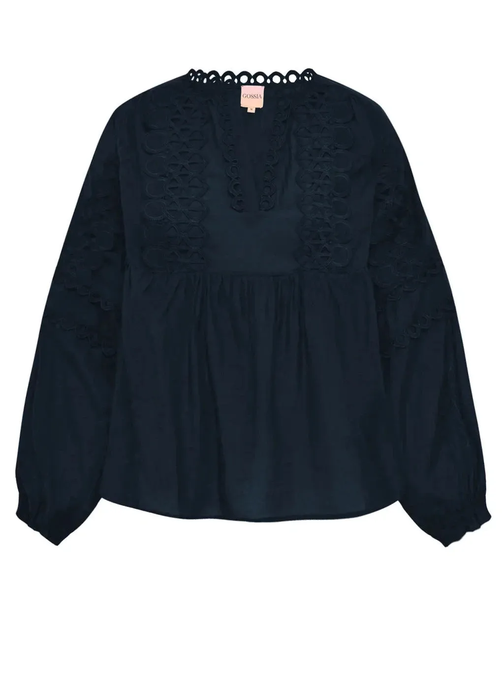 Kaia lace bluse - dark navy sold by Brando