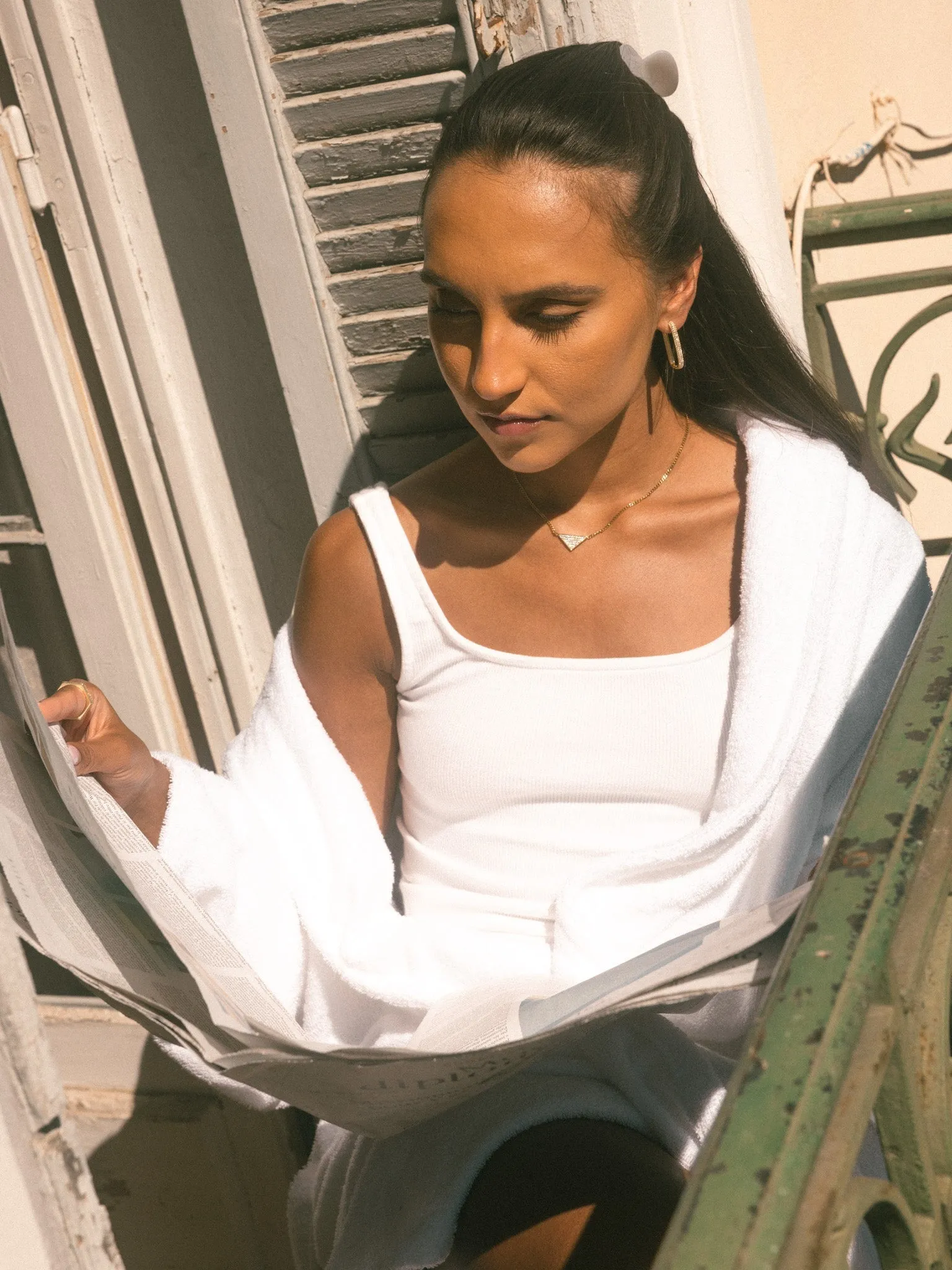 Diamond edge øreringer - gull sold by Brando product image thumbnail 4