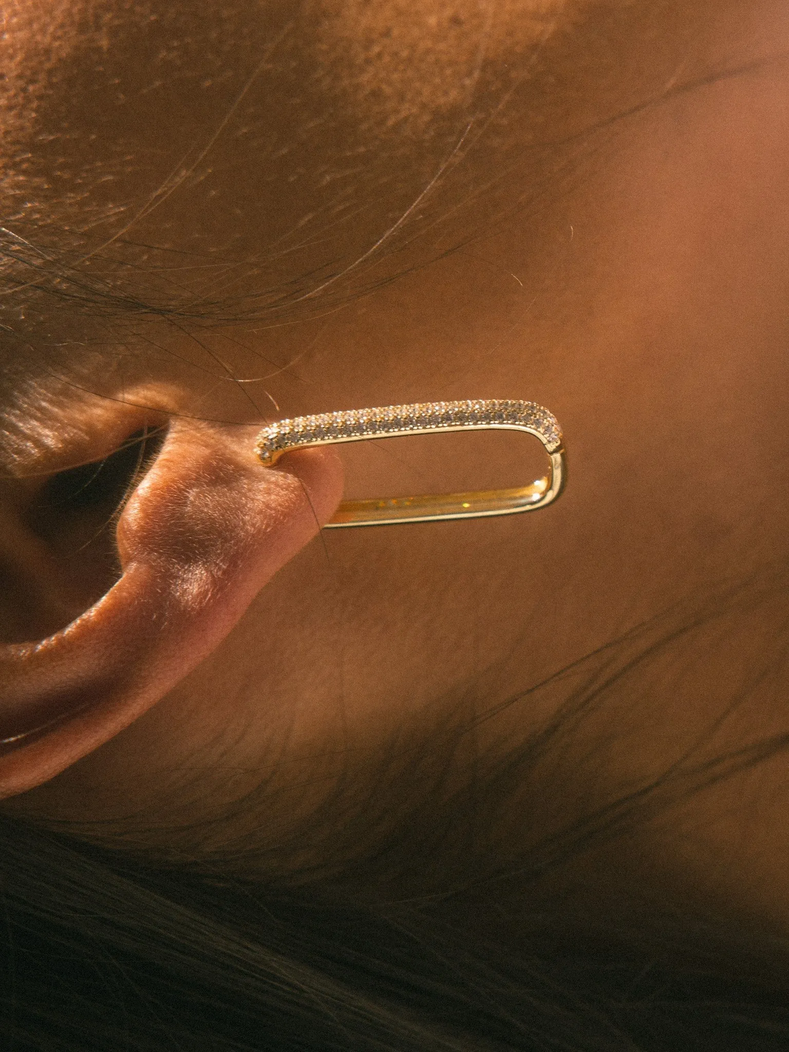 Diamond edge øreringer - gull sold by Brando product image thumbnail 5