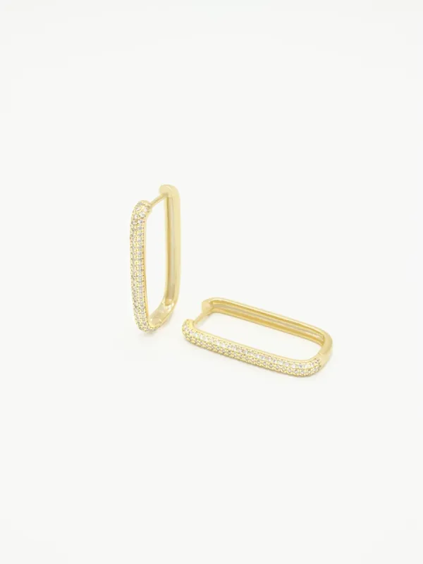 Diamond edge øreringer - gull sold by Brando
