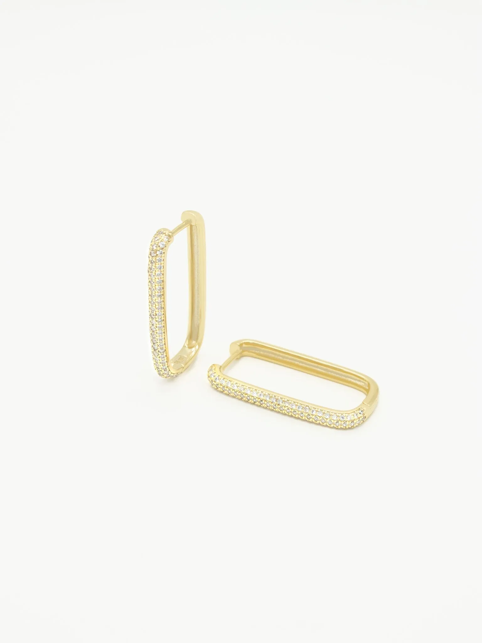 Diamond edge øreringer - gull sold by Brando