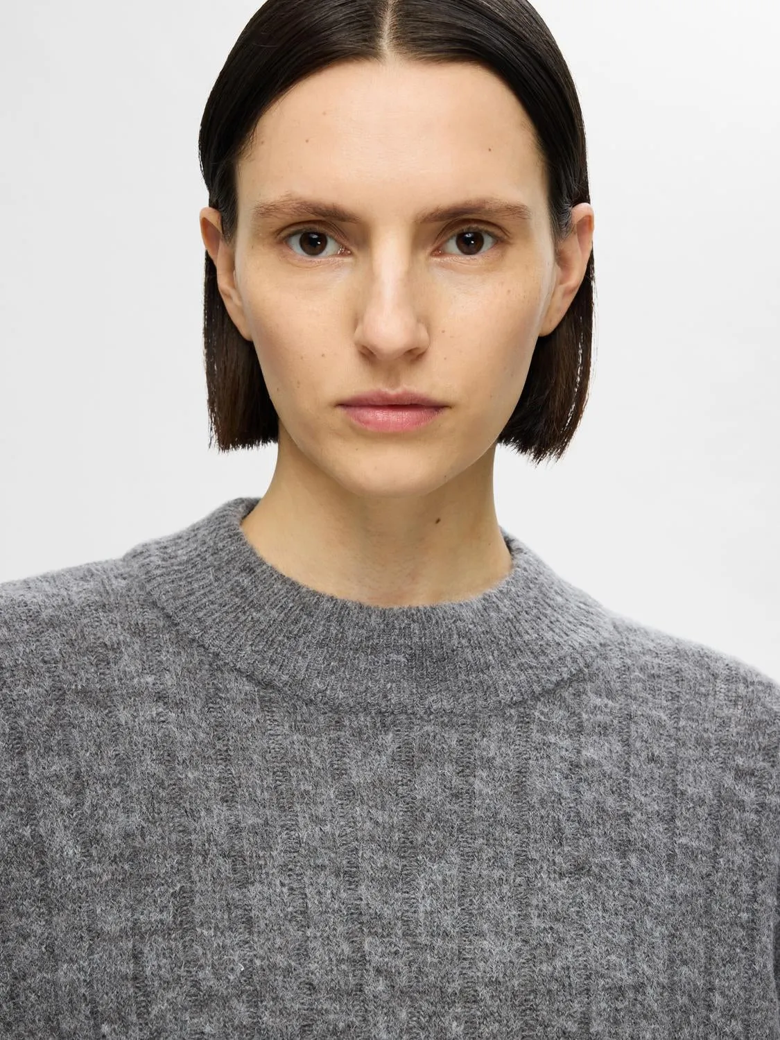 Maline high neck - Medium Grey Melange sold by Brando product image thumbnail 5