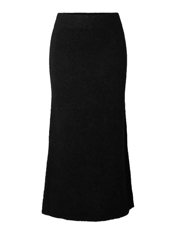 Gabella Midi Knit Skjørt - Black sold by Brando