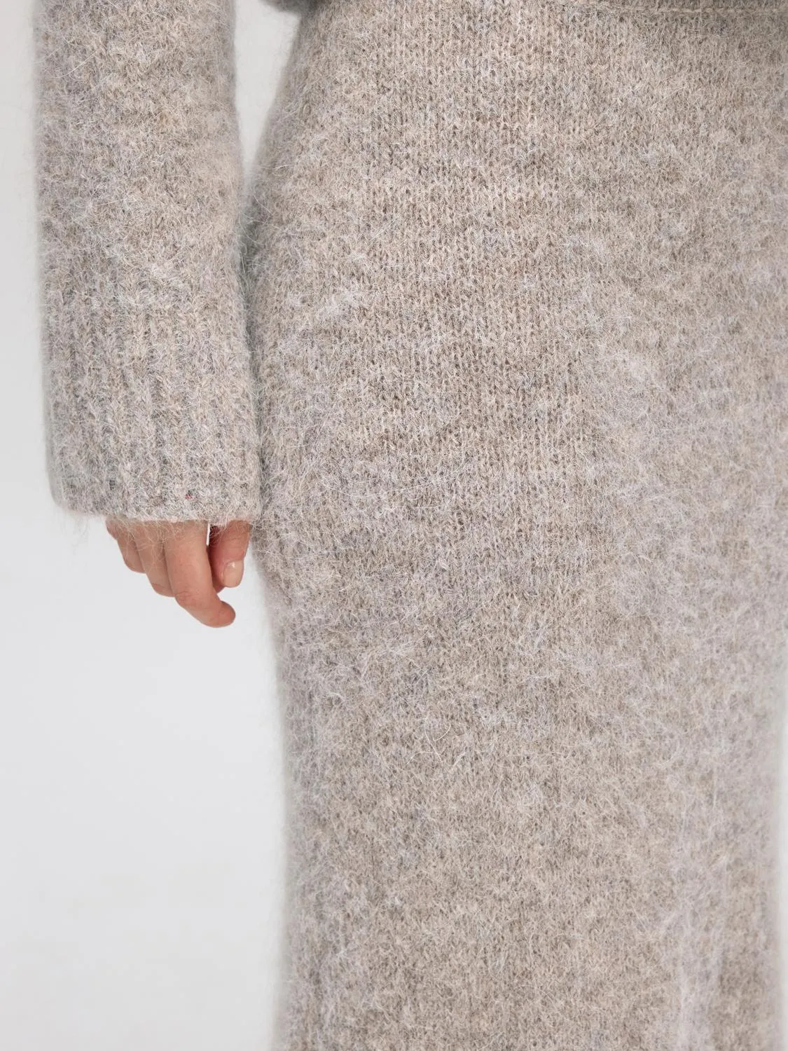 Gabella Midi Knit Skjørt - Steel Gray sold by Brando product image thumbnail 5