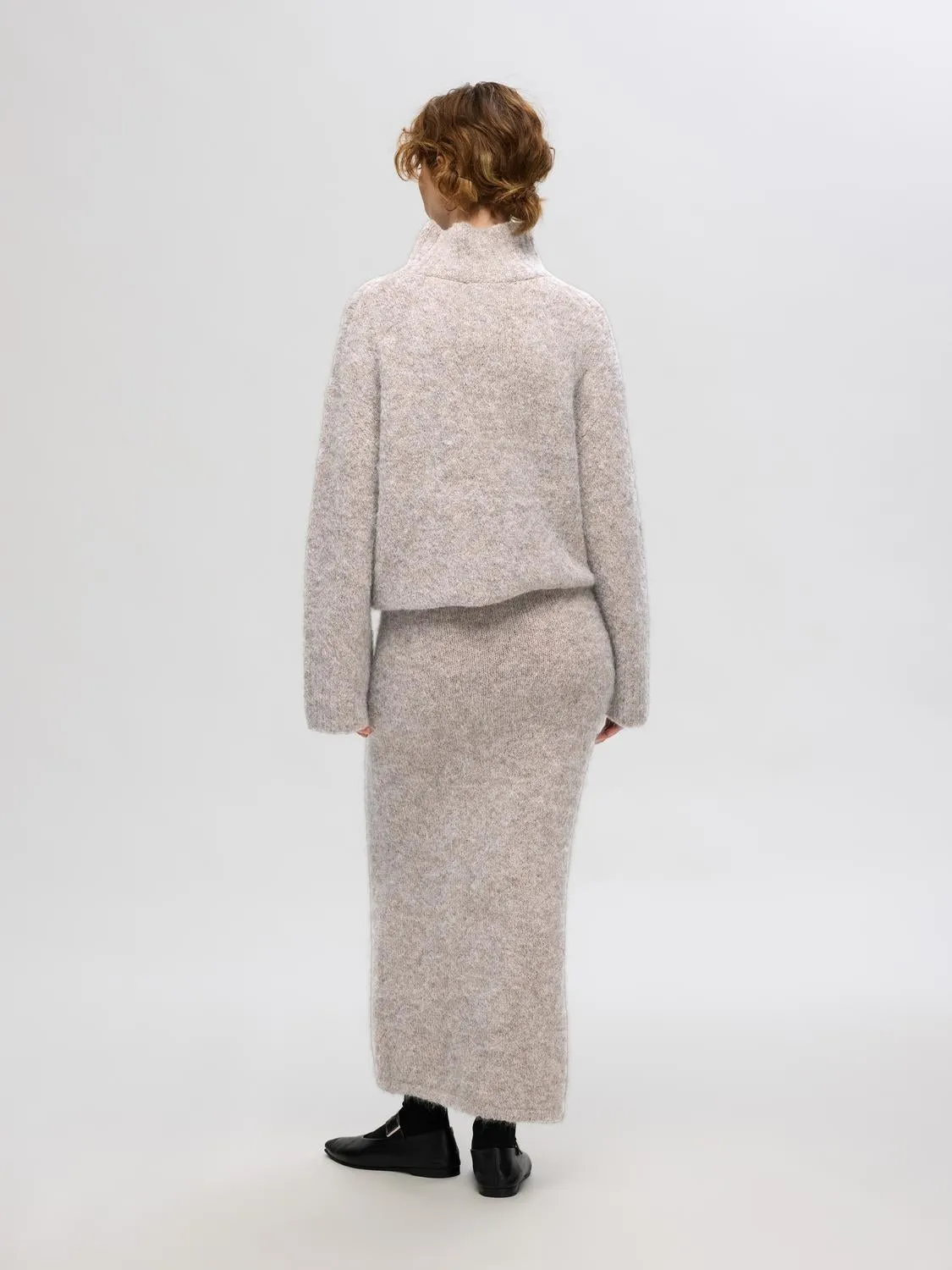 Gabella Midi Knit Skjørt - Steel Gray sold by Brando product image thumbnail 4