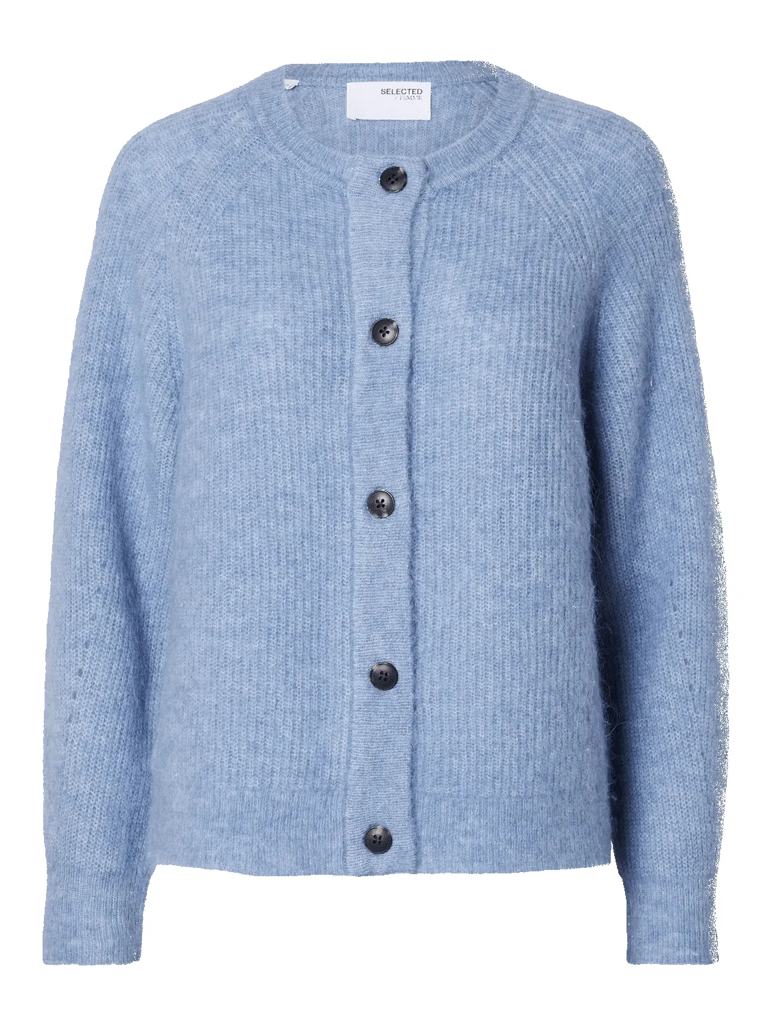 Lulu knit short cardigan - endless sky sold by Brando
