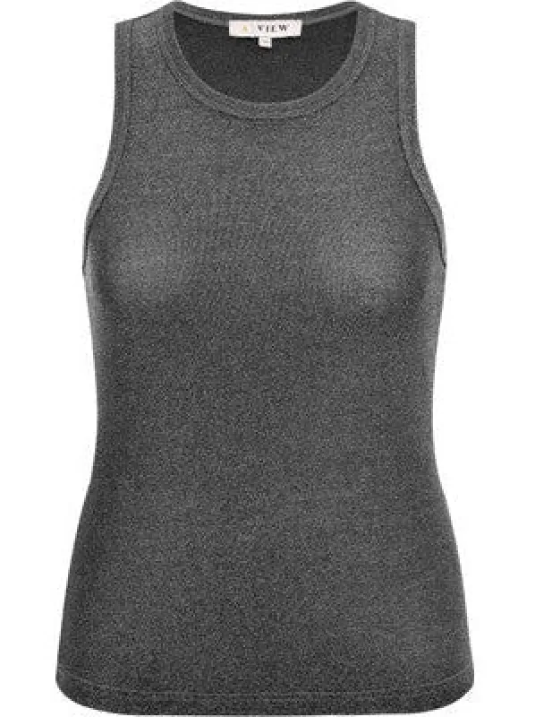 Eva tank top - black/silver sold by Brando