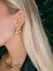 Large dome hoops - gold sold by Brando