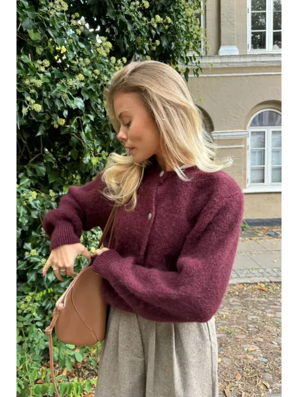 Ida cardigan  -  bordeaux sold by Brando