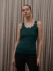 Silk top w/ lace - Sea Moss sold by Brando