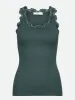 Silk top w/ lace - Sea Moss sold by Brando