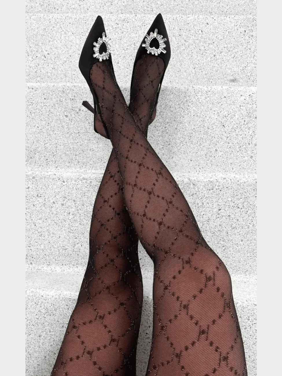 Hype the detail strømpebukse glitter logo - golden sold by Brando product image thumbnail 2