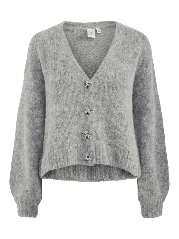 Vigga strikket cardigan - medium grey melange sold by Brando
