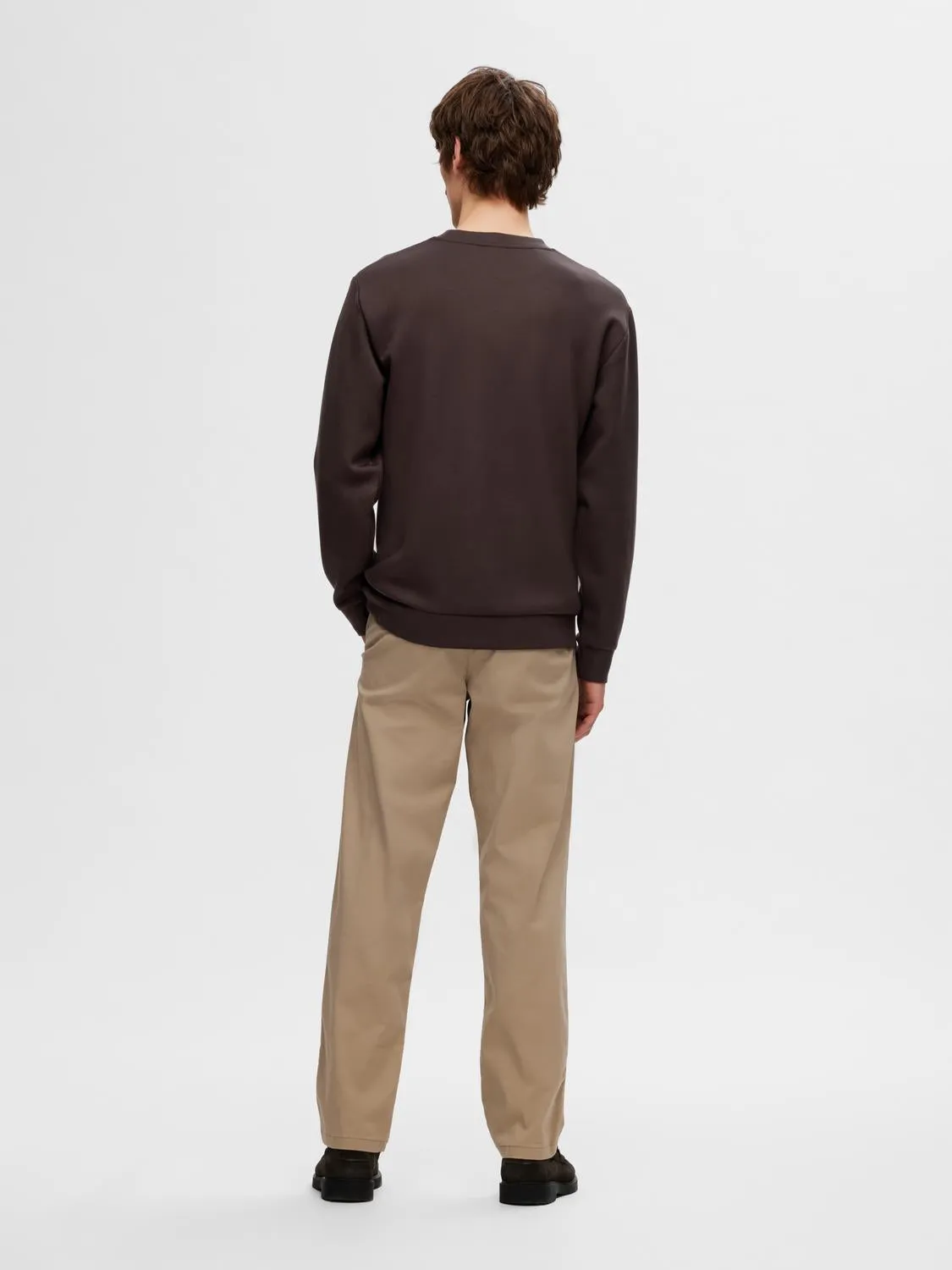 Emanuel soft crew neck sweat genser - chocolate torte sold by Brando product image thumbnail 4