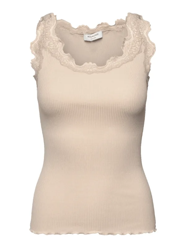 Babette silke topp - silver lining sold by Brando