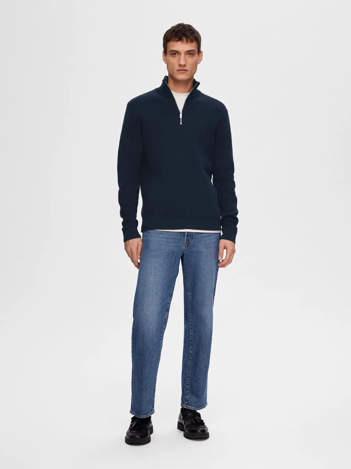 Dane knit half zip genser - sky captain sold by Brando product image thumbnail 2