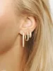 Petite Diamond Edge Hoops - Gold sold by Brando