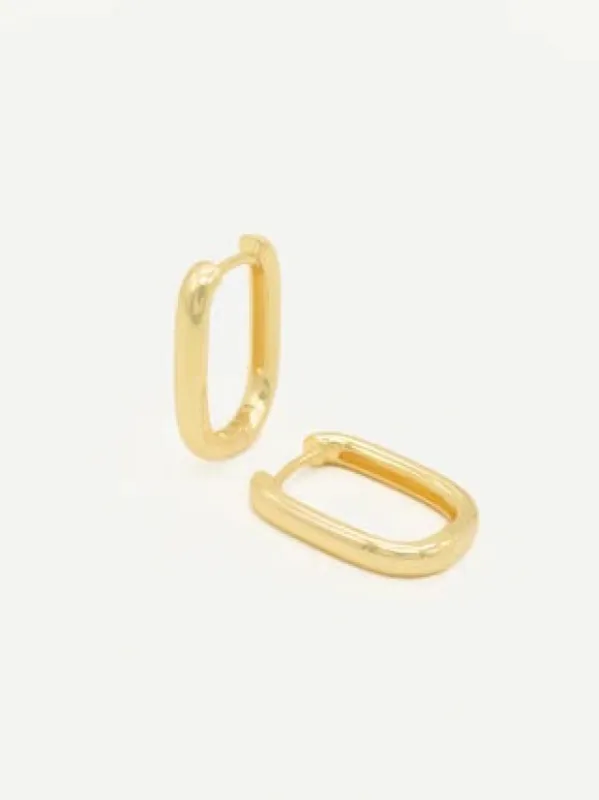 Petite edge hoops - gold sold by Brando