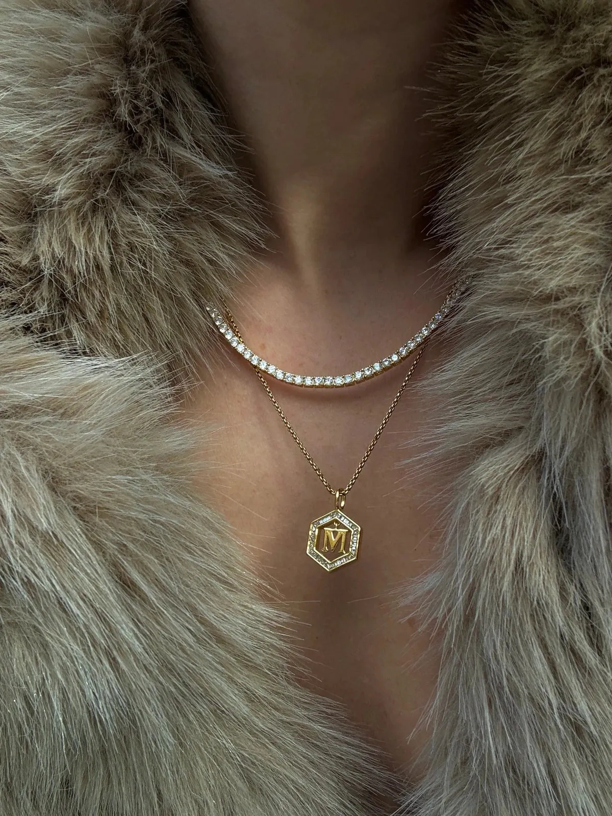 Tennis chain smykke - gold sold by Brando product image thumbnail 2