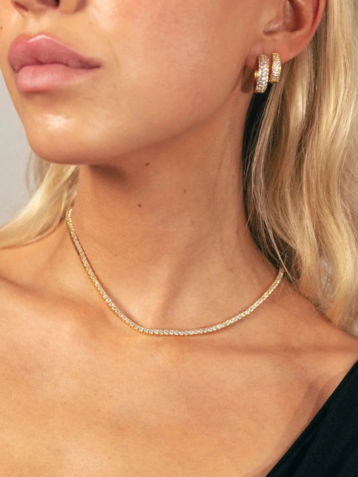 Tennis chain smykke - gold sold by Brando product image thumbnail 5