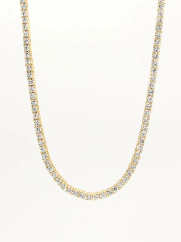 Tennis chain smykke - gold sold by Brando