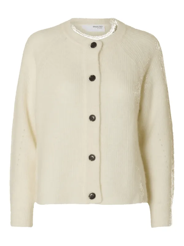 Lulu Knit Short Cardigan - Snow White sold by Brando