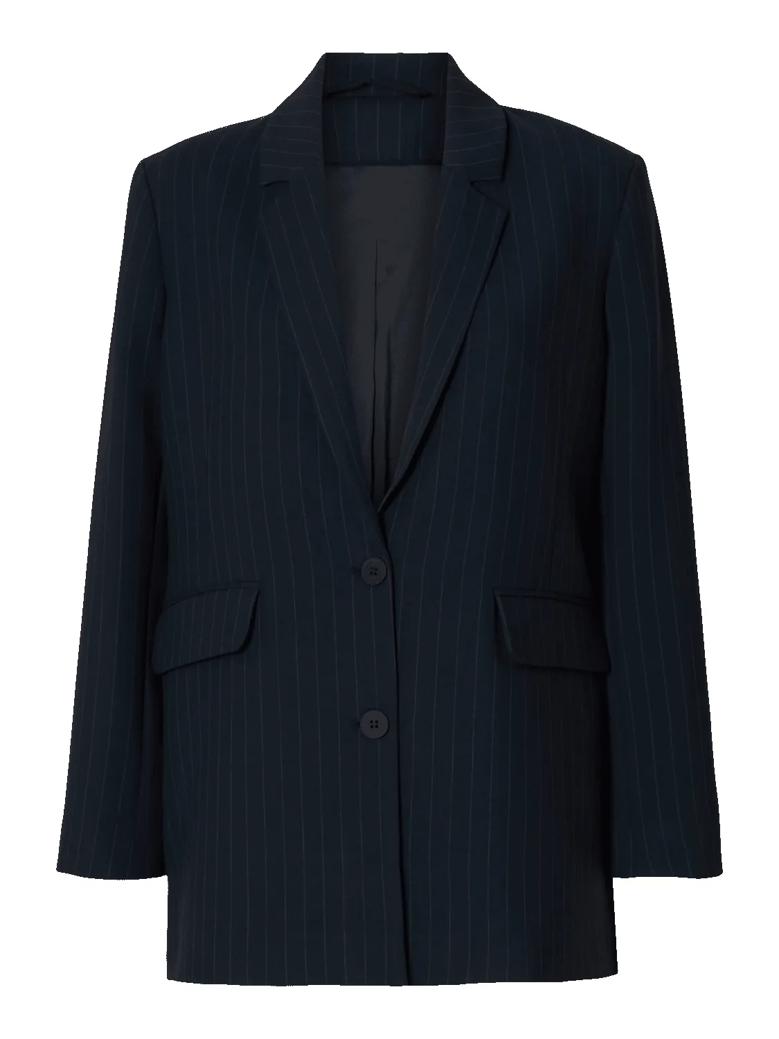 Rita relaxed blazer - dark sapphire pinstripe sold by Brando