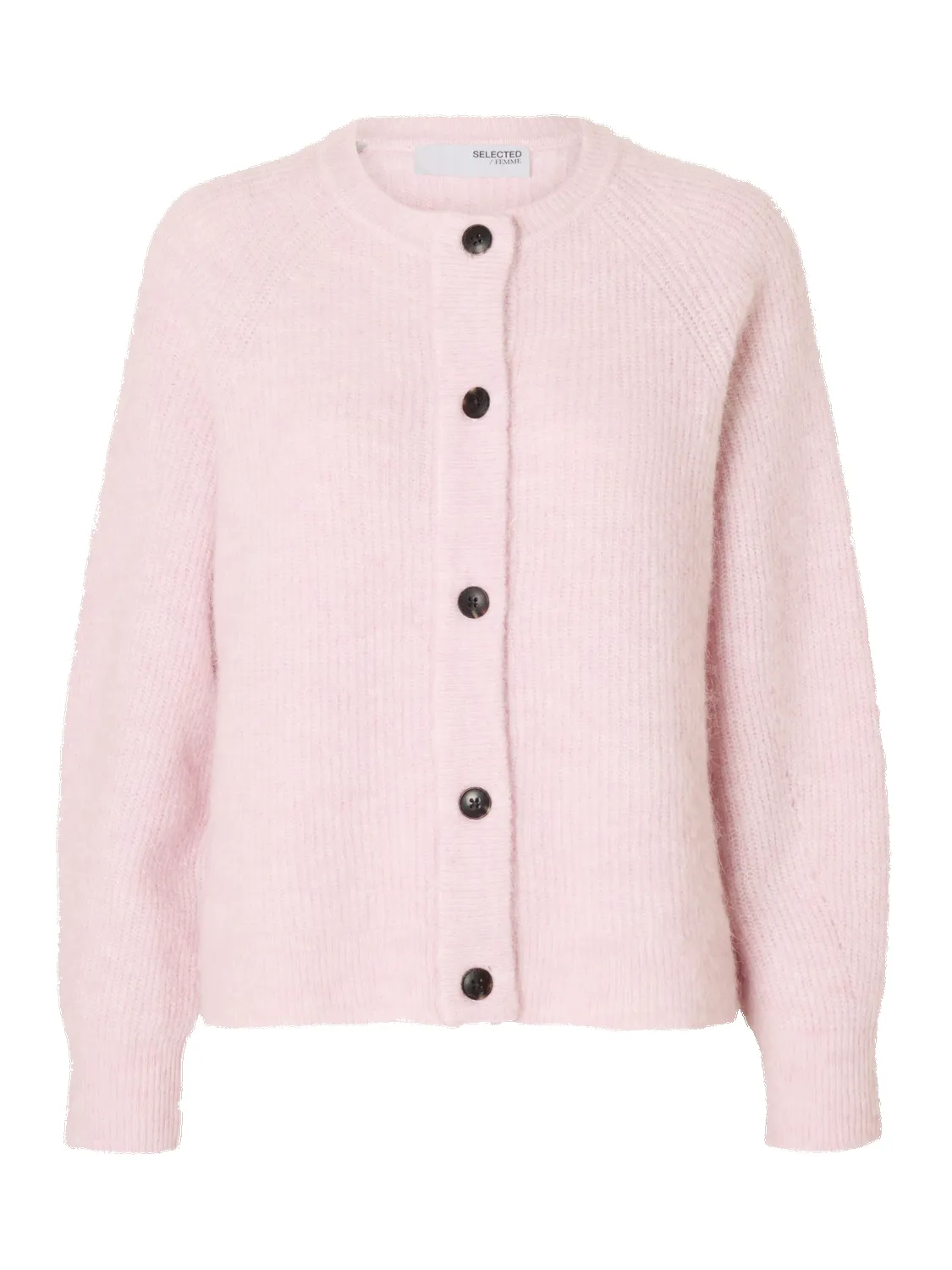 Lulu knit short cardigan - bleached mauve sold by Brando
