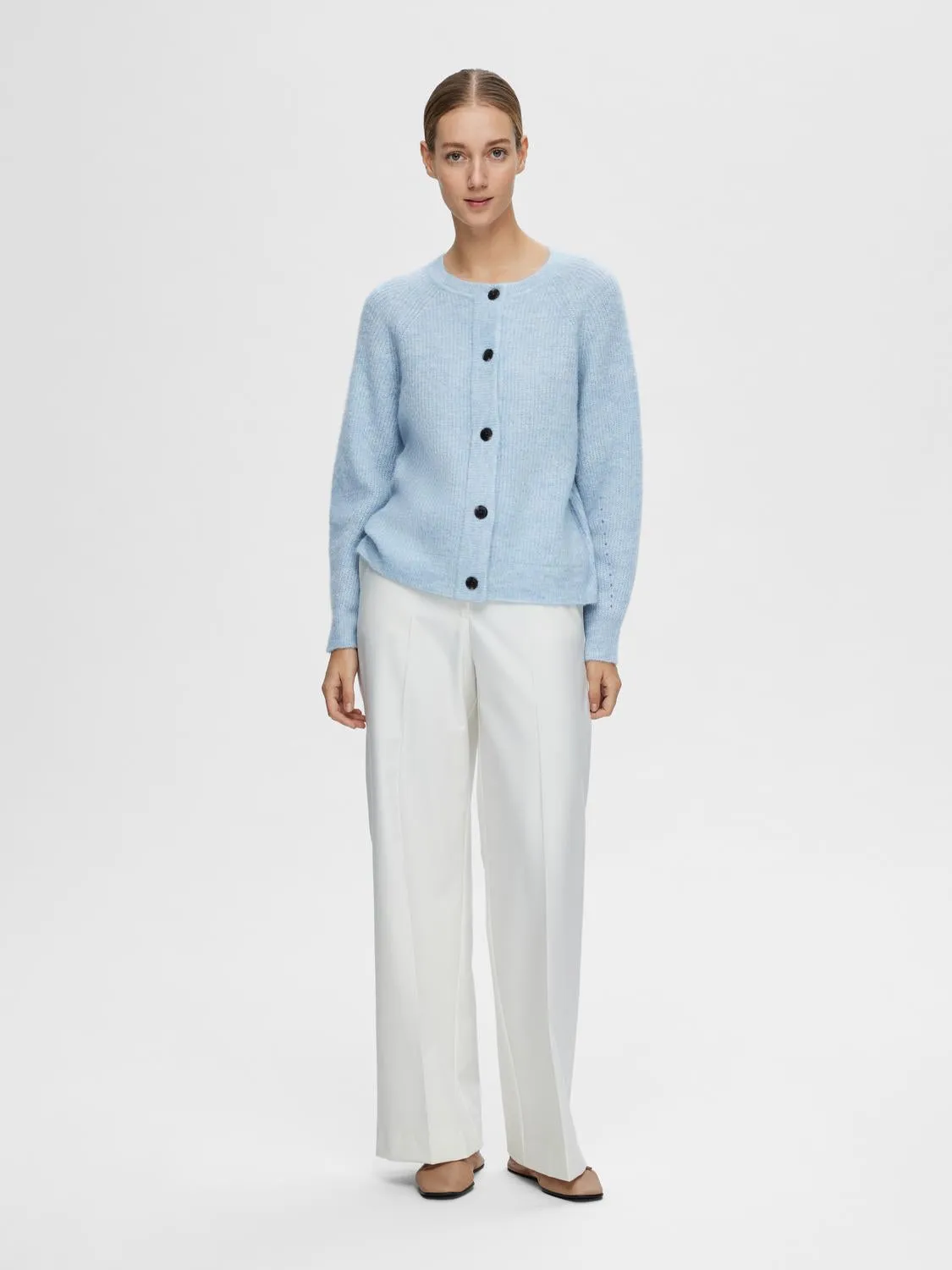 Lulu knit short cardigan - cashmere blue sold by Brando product image thumbnail 4