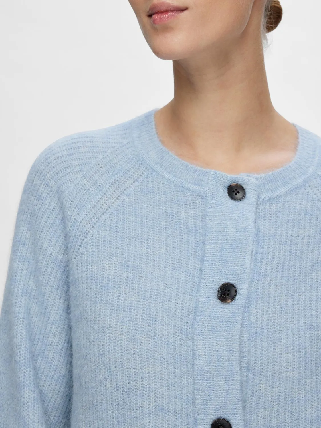Lulu knit short cardigan - cashmere blue sold by Brando product image thumbnail 2