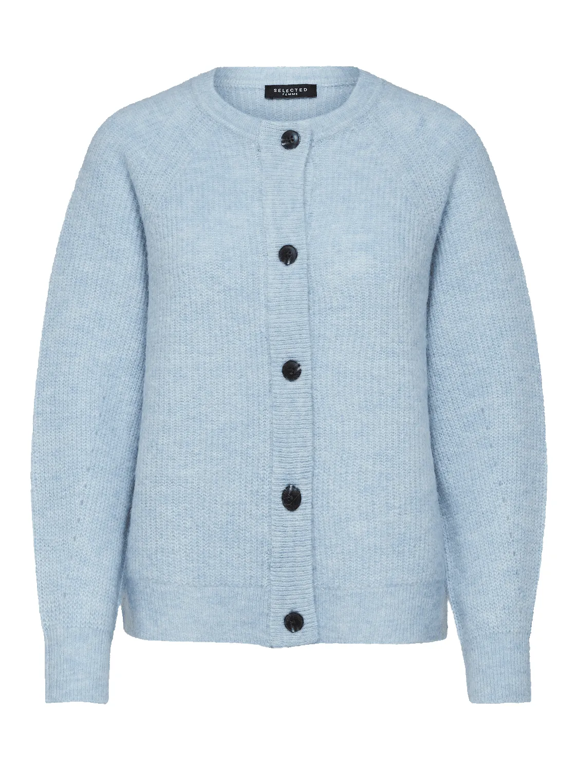 Lulu knit short cardigan - cashmere blue sold by Brando